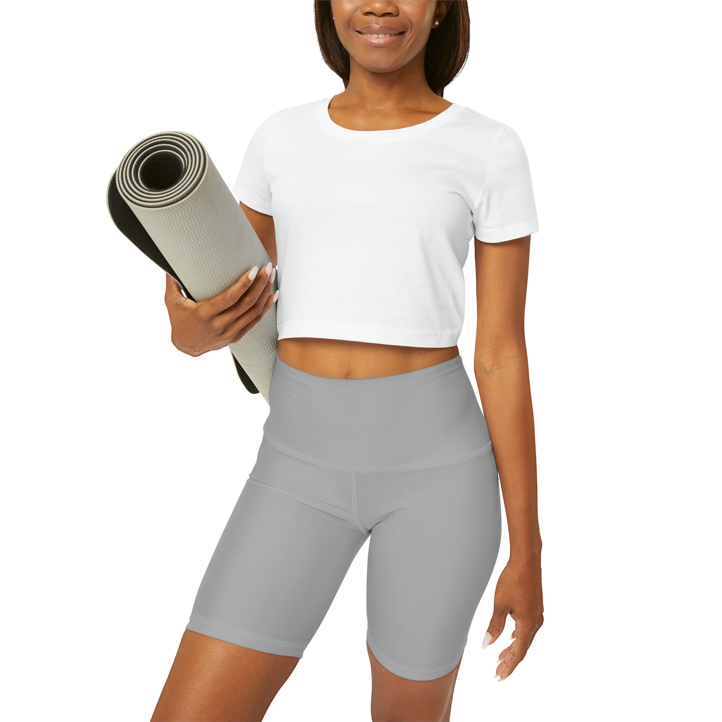 High Waisted Yoga Shorts (AOP)